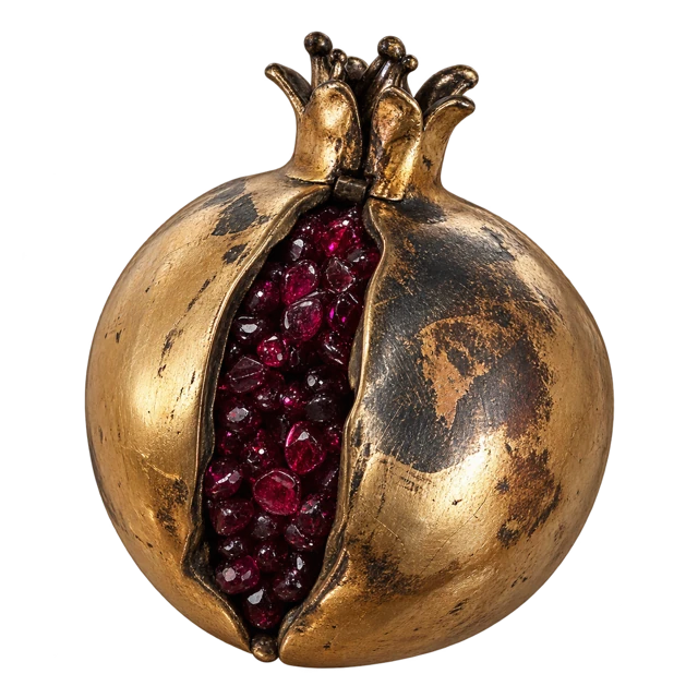 Afroditino jablko – bronzový artefakt s červenými kamínky